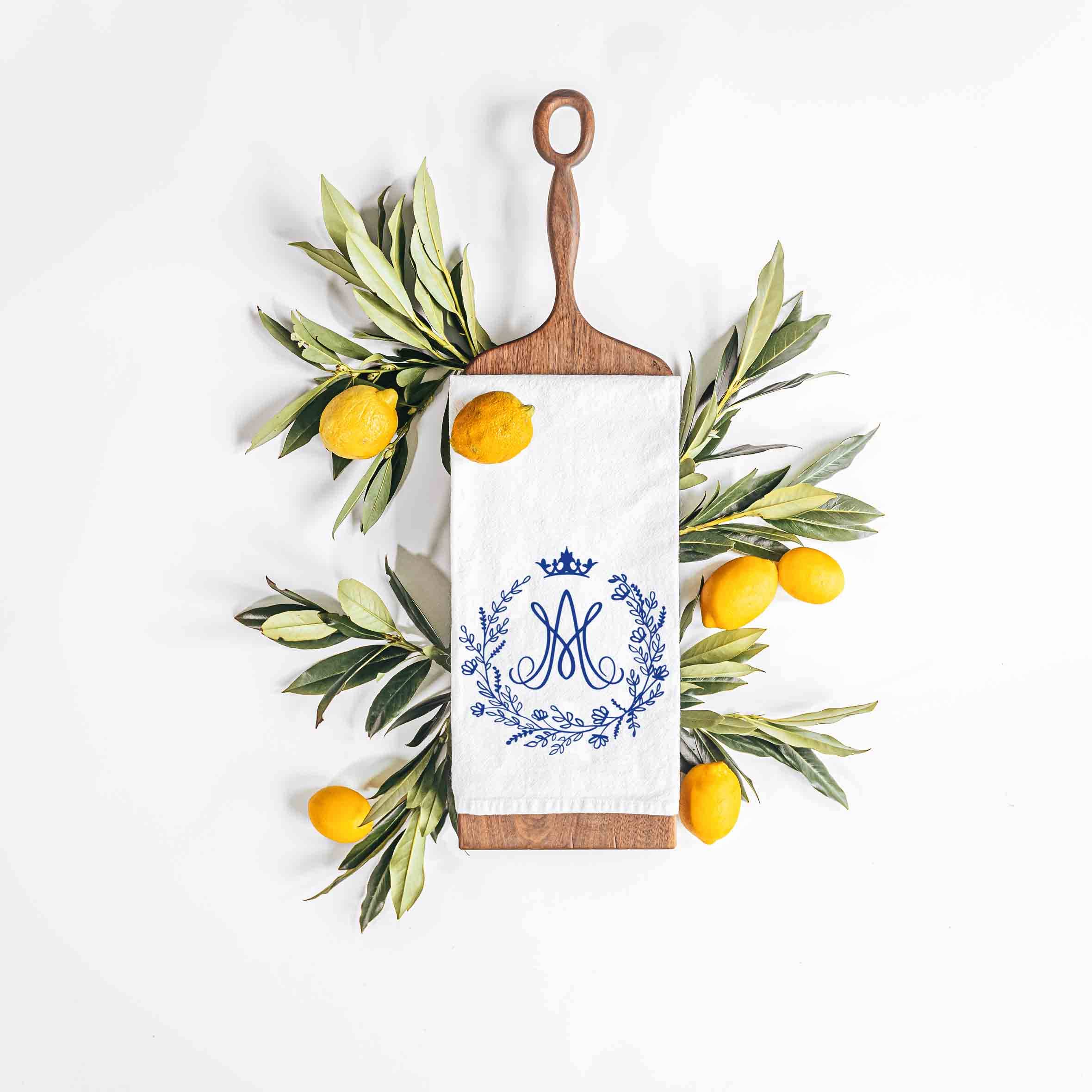 Firefly Wishes - Wholesale Tea Towel - Auspice Maria Catholic Kitchen Towel - Virgin Mary Monogram1