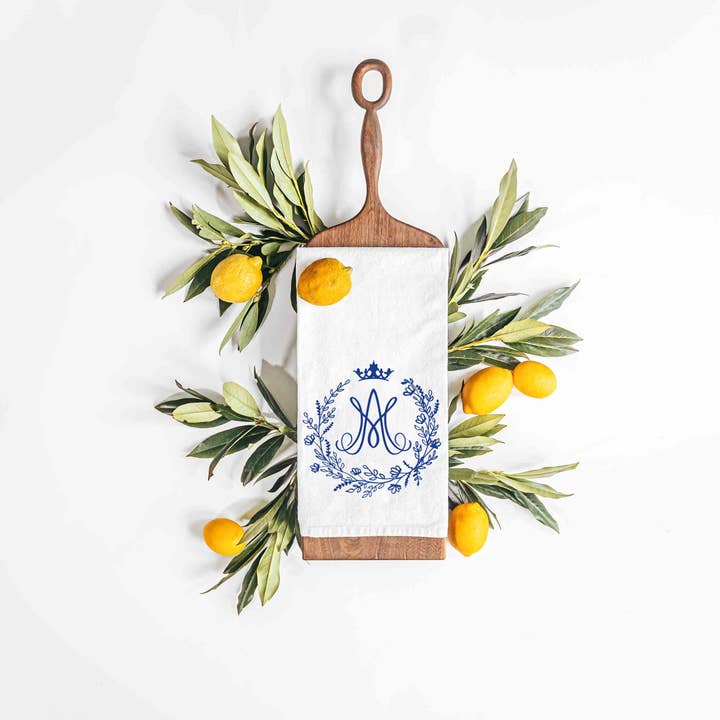 Firefly Wishes - Wholesale Tea Towel - Auspice Maria Catholic Kitchen Towel - Virgin Mary Monogram1