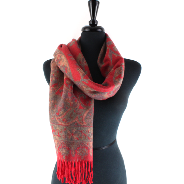 Pretty Persuasions - Wholesale Scarf - Women's - S23283 Paisley Sprigs Scarf4