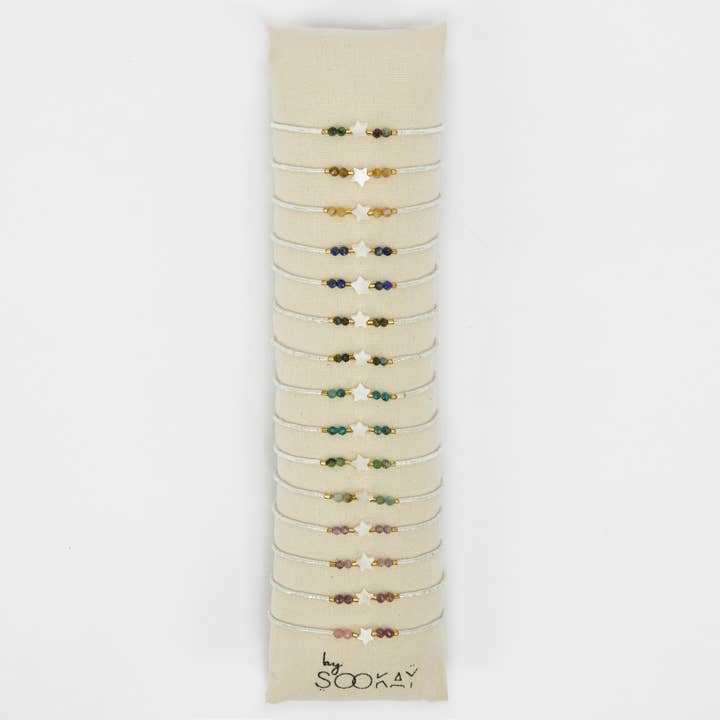 BC1001 Armband Pärlemor Stjärna Stenar Och Vita Pärlor för wholesale av By Sookay