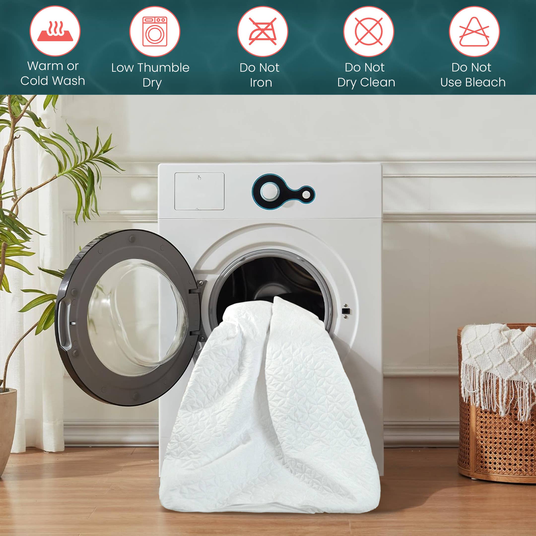 Cottonpassion_US - Wholesale Mattress Pad/Protector - Quilted Mattress Protector Waterproof Noiseless Breathable4