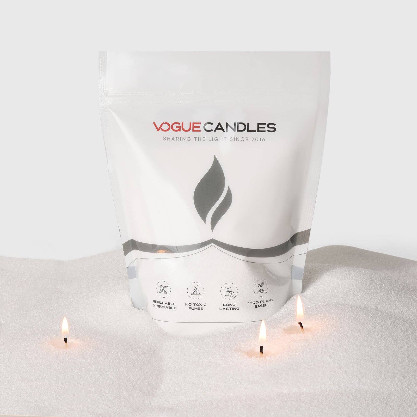 Vogue Candles - Wholesale Wax melt - 1lb Bag Granules + 10 Wicks