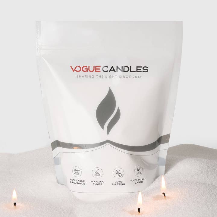 Vogue Candles - Wholesale Wax melt - 1lb Bag Granules + 10 Wicks0