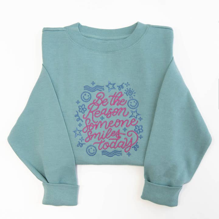 Be The Reason Embroidered Crewneck Sweatshirt for wholesale by Love in Faith