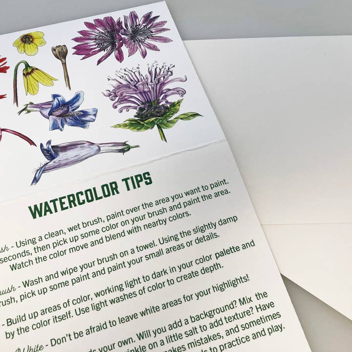 Madrona Press - Wholesale DIY Craft Kit - Watercolor Card Kit - 1 Wildflower Card6