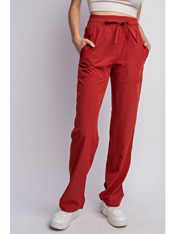 Sunday Morning - Wholesale Pants - Women's - P756237 MID RISE FULL LENGTH OXFORD ST WOVEN PANTS