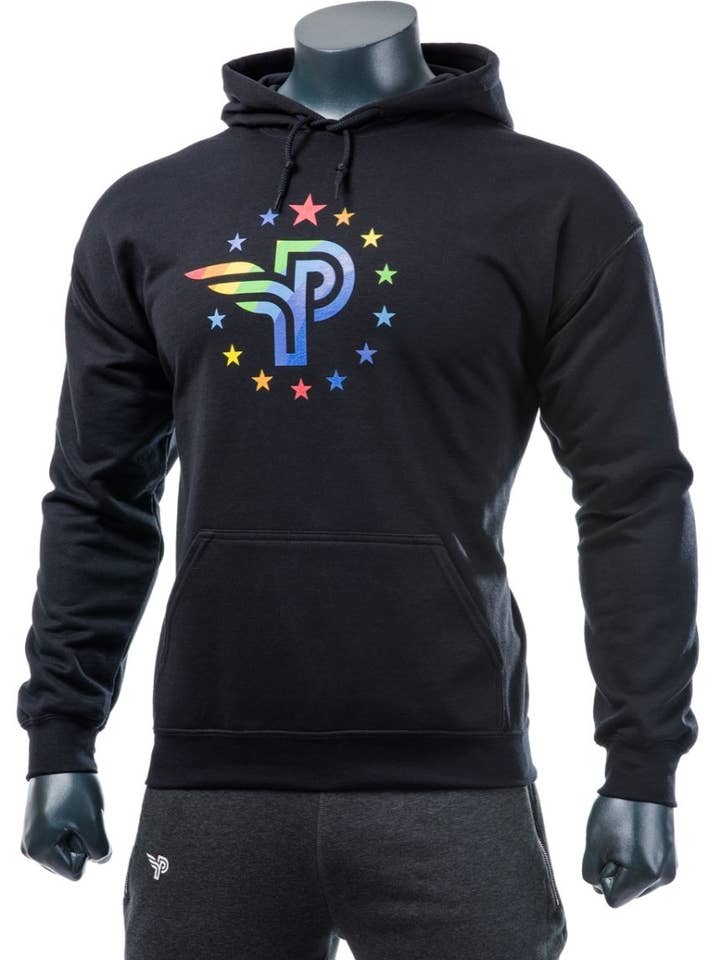 Sweat à capuche arc-en-ciel pour la vente par Prevail Empire