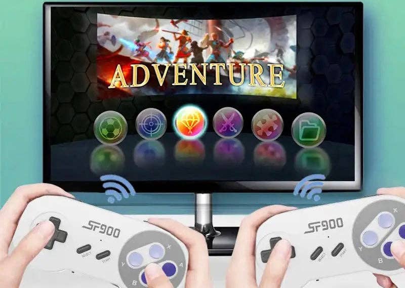 Nice Stuff Sales – Großhandel Klein-/Handgerät – Retro-Konsole SF900 mit 5.000 Spielen und 2 kabellosen Controllern2