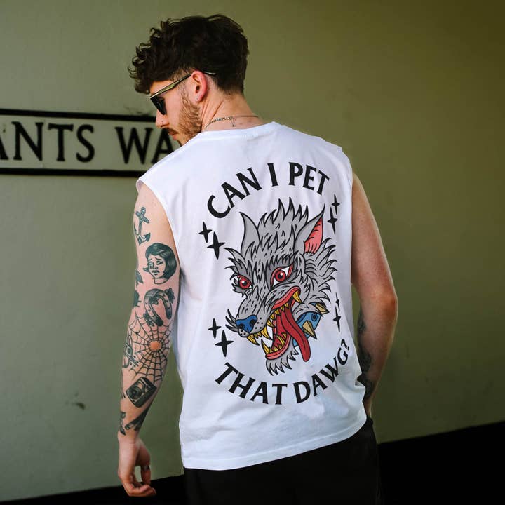 Haustier Das Hund Ärmelloses T-Shirt (Unisex) für den Großhandel von Broken Society