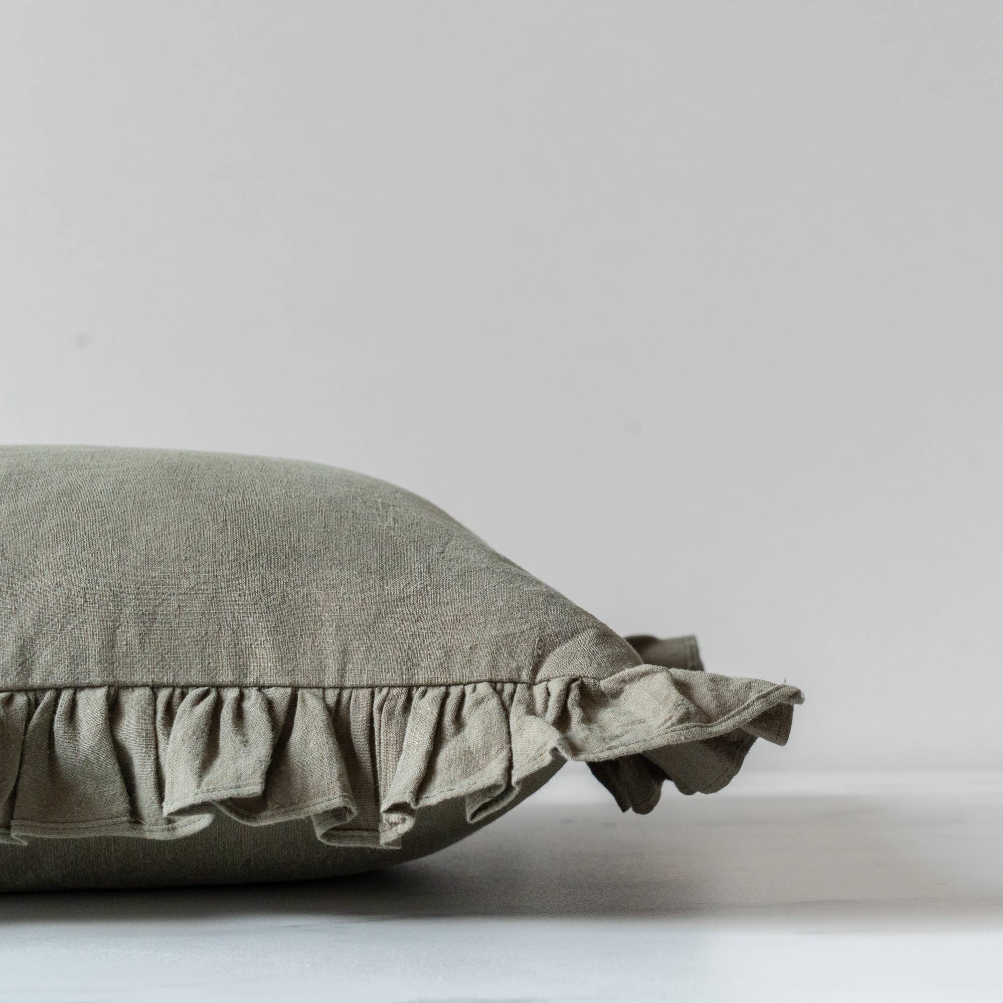 Rug & Weave - Wholesale Throw Pillow Cover - SAGE Ruffle Pillow 4