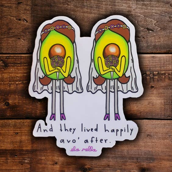 Ela Mella - Wholesale Sticker - Happily Avo' After (Two Brides) - Sticker0