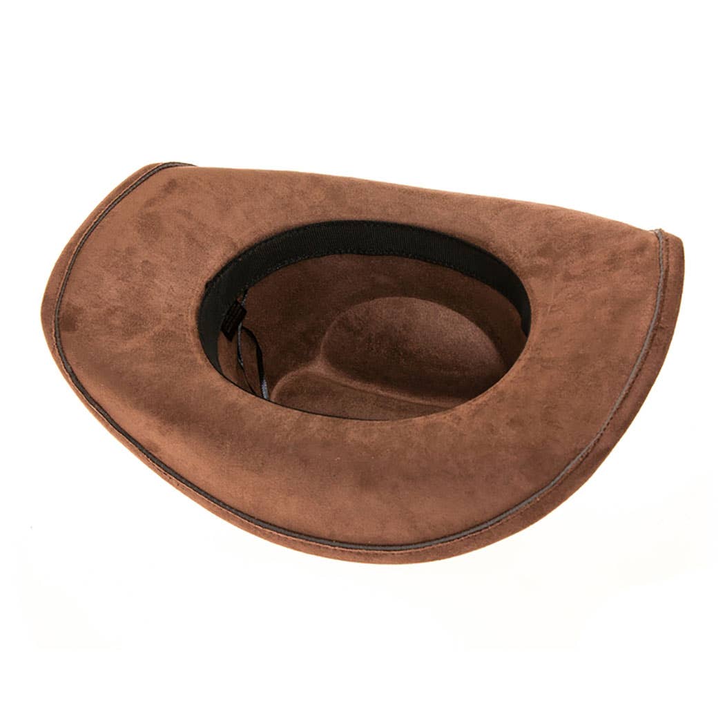 AdornWise - Wholesale Cowboy Hat - Unisex - Vegan Suede Western Cattleman Hat13