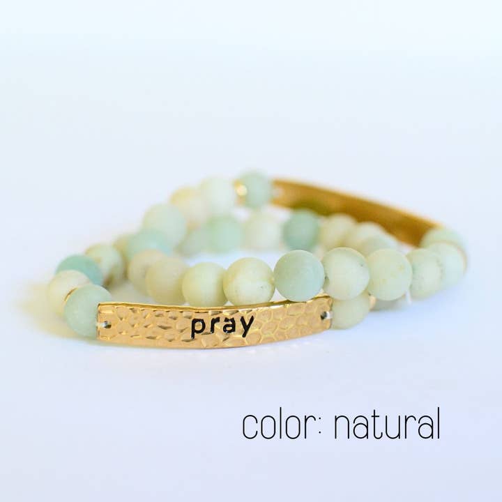 Two and Crew - Wholesale Charm/Dangle Bracelet - PRAYING MAMA beaded Christian Catholic faith bracelet Bible