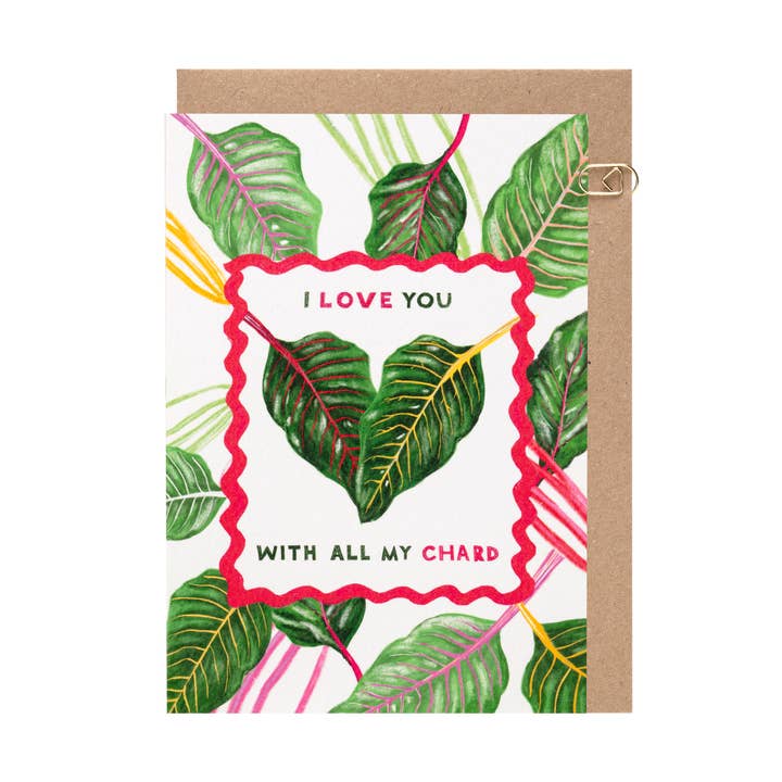 I Love You With All My Chard Card for wholesale by Meloo