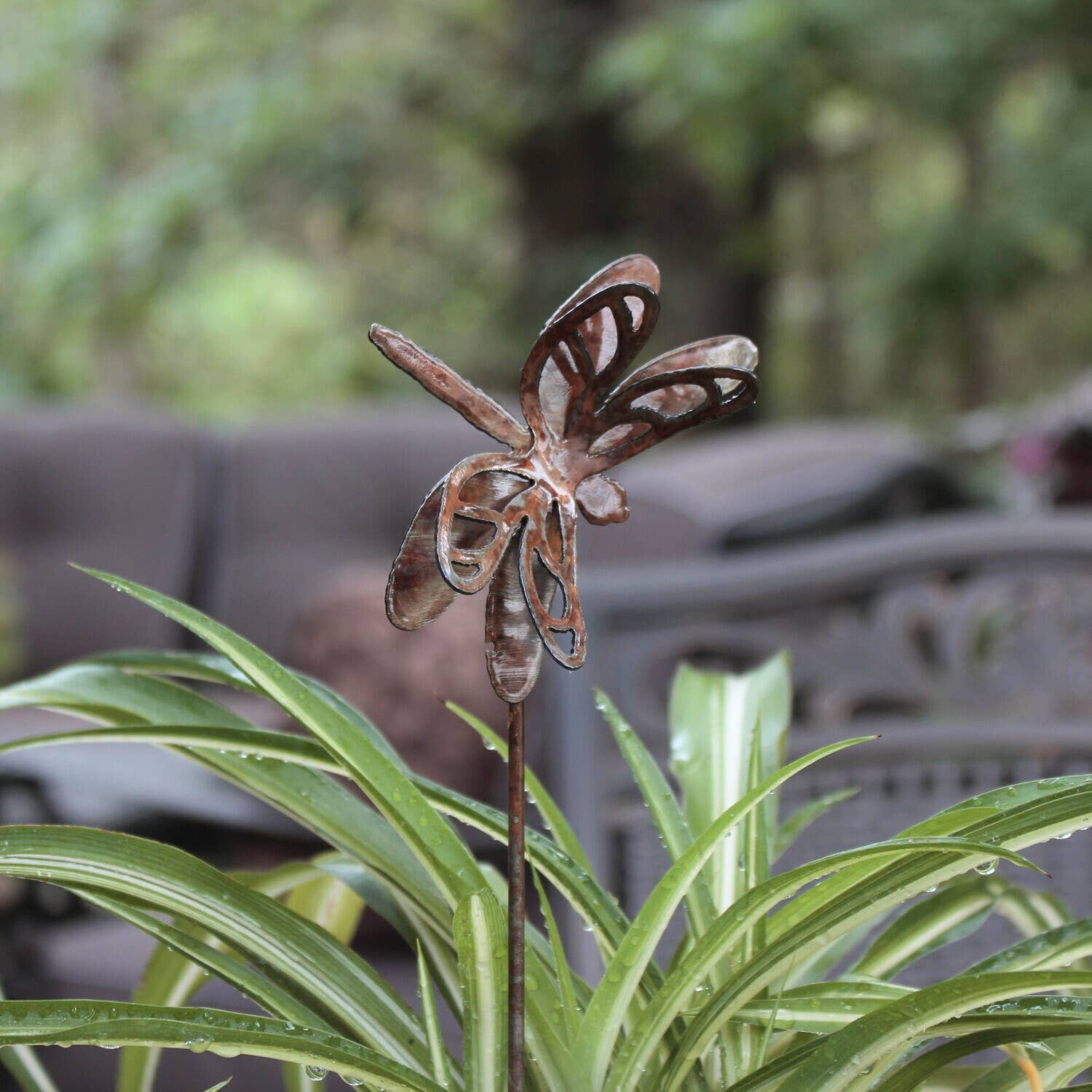 Rustic Metalz - Wholesale Tuin/gazongrondpennen/pinnen - Dragonfly - Dragonfly tuinpaal voor binnen en buiten voor planten6