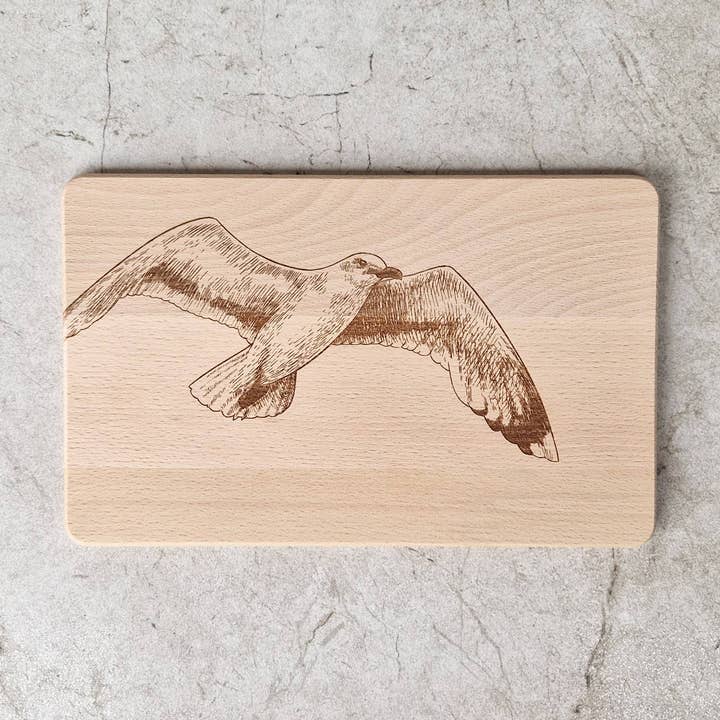 Nice Home Design - Wooden Board with Engraving Seagull for wholesale by Agentur Upleger GmbH & Co. KG