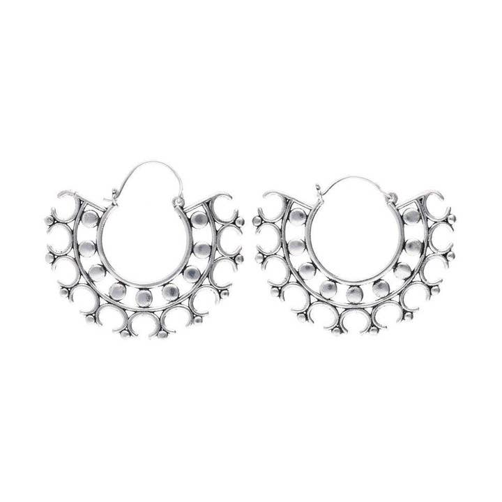 Silver-Plated Earrings -P40- for wholesale by Vives de la Cortada S.L