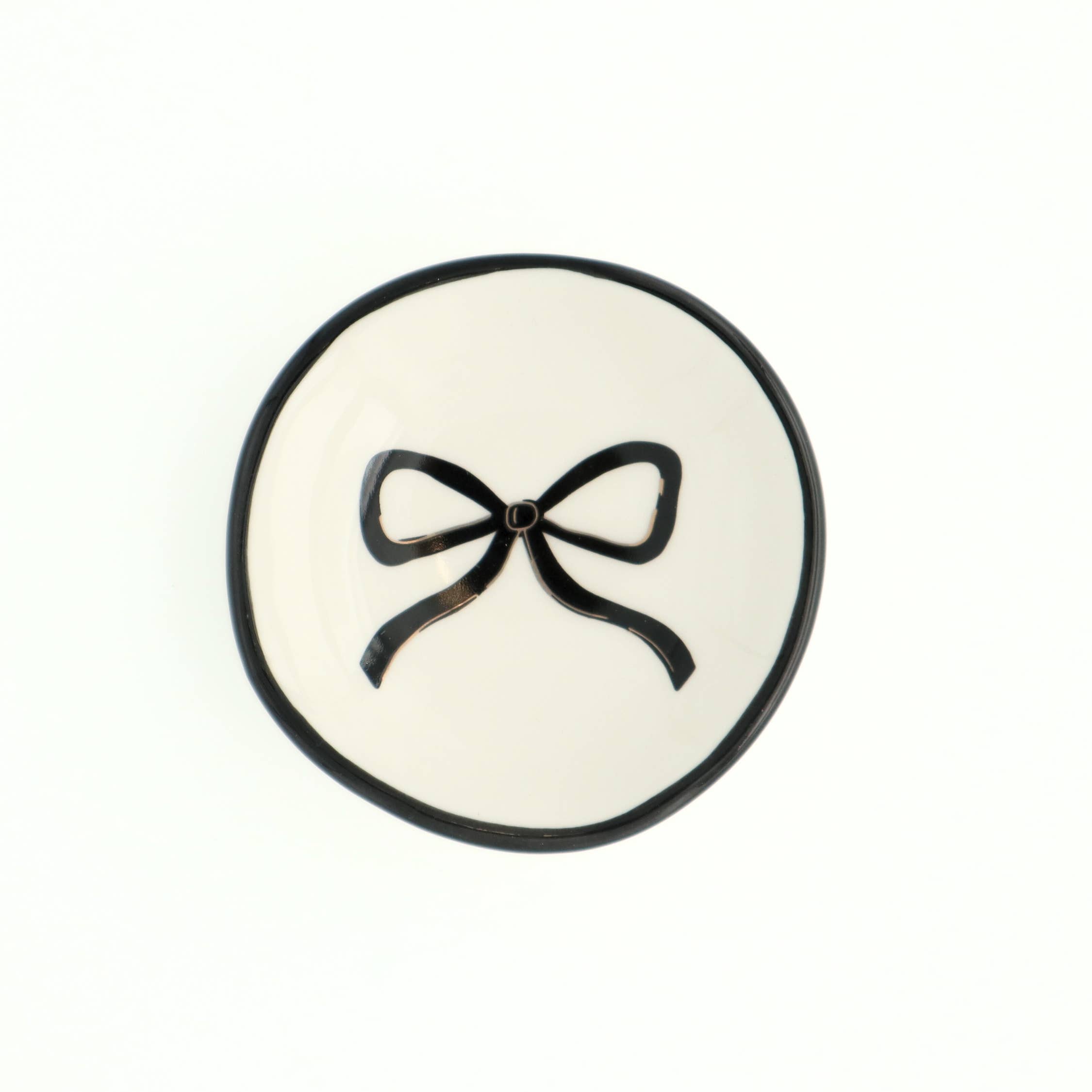 Properly Improper - Wholesale Jewelry Dish - Ring Dish Black Bow