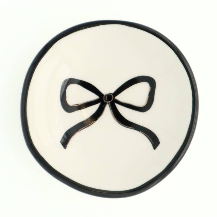 Properly Improper - Wholesale Jewelry Dish - Ring Dish Black Bow 0