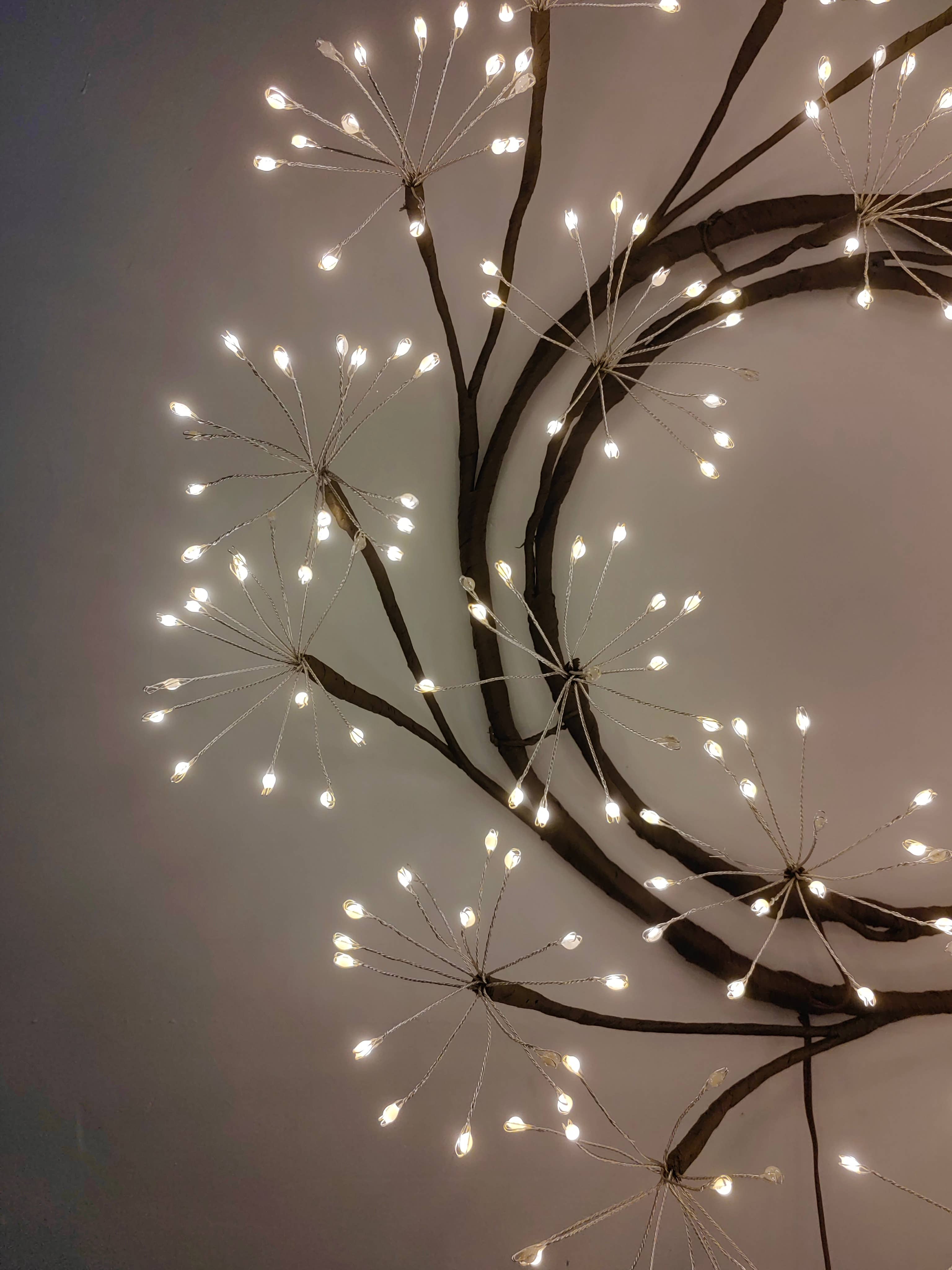 Hi-Line Gift Ltd. - Wholesale Christmas Decoration - 24in LED Christmas Wreath Brown Indoor Hanging Holiday Decor4