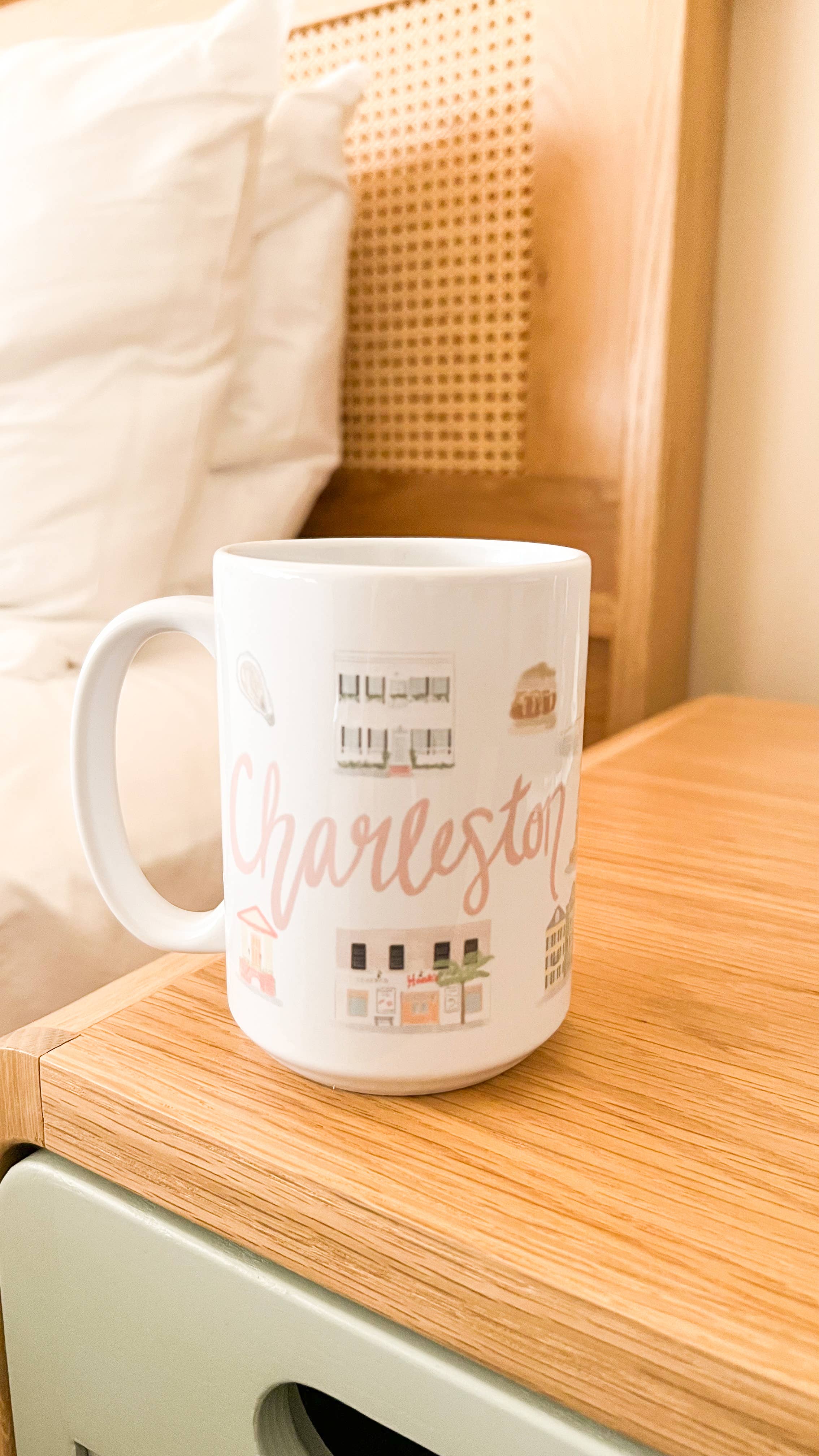 Palm Prints - Wholesale Coffee Mug - Charleston Landmark Mug3