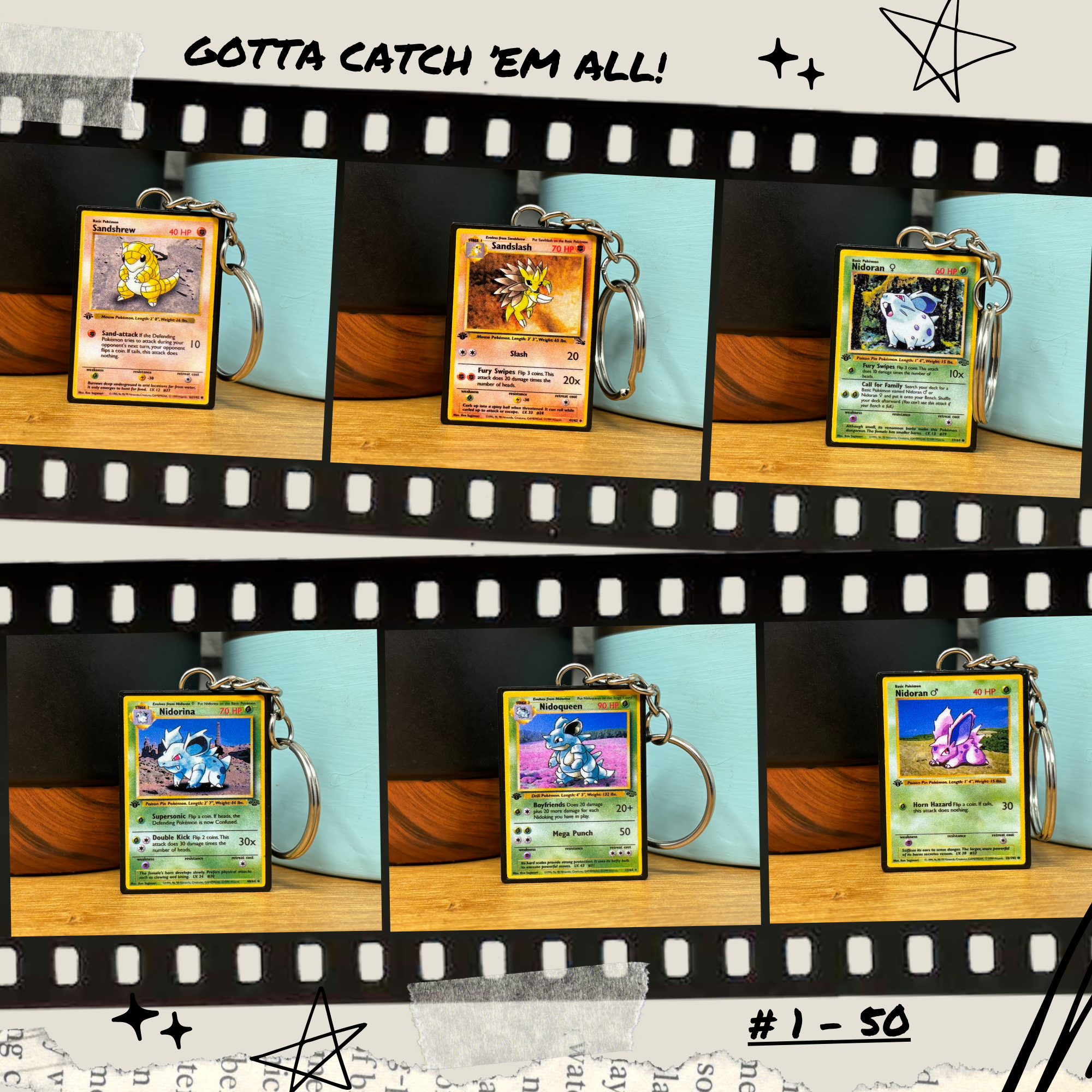 BitsyLabs – wholesale Nyckelring - Unisex – Pokemon-kortnyckelringar (1-50)5