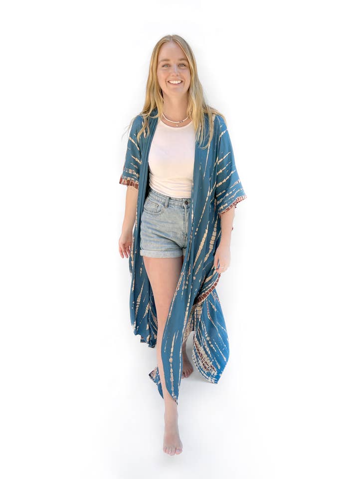 Rubyzaar - Wholesale Kimono - Women's - APPAREL: CALLIOPE MAXI DUSTER