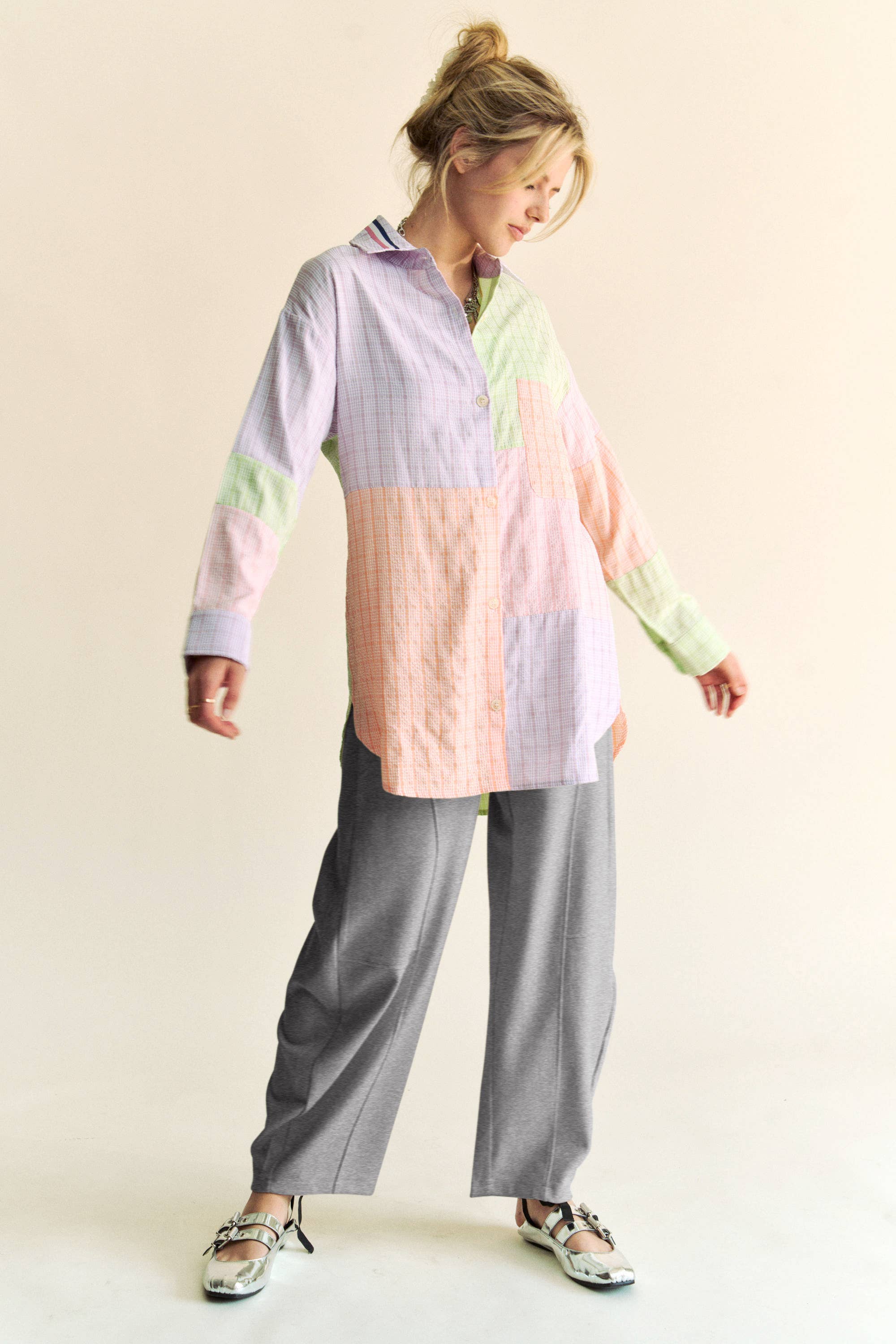 Davi & Dani - Wholesale Pants - Women's - SOLID ELASTIC WAISTBAND POCKETS LONG BARREL PANTS19