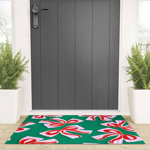 Deny Designs - Wholesale Door Mat - Dominique Vari Words Kitsch Christmas Ribbons Welcome Mat4