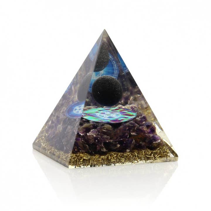UniArt - Wholesale Spiritual Stone/Crystal - Orgonite Pyramid With Sphere