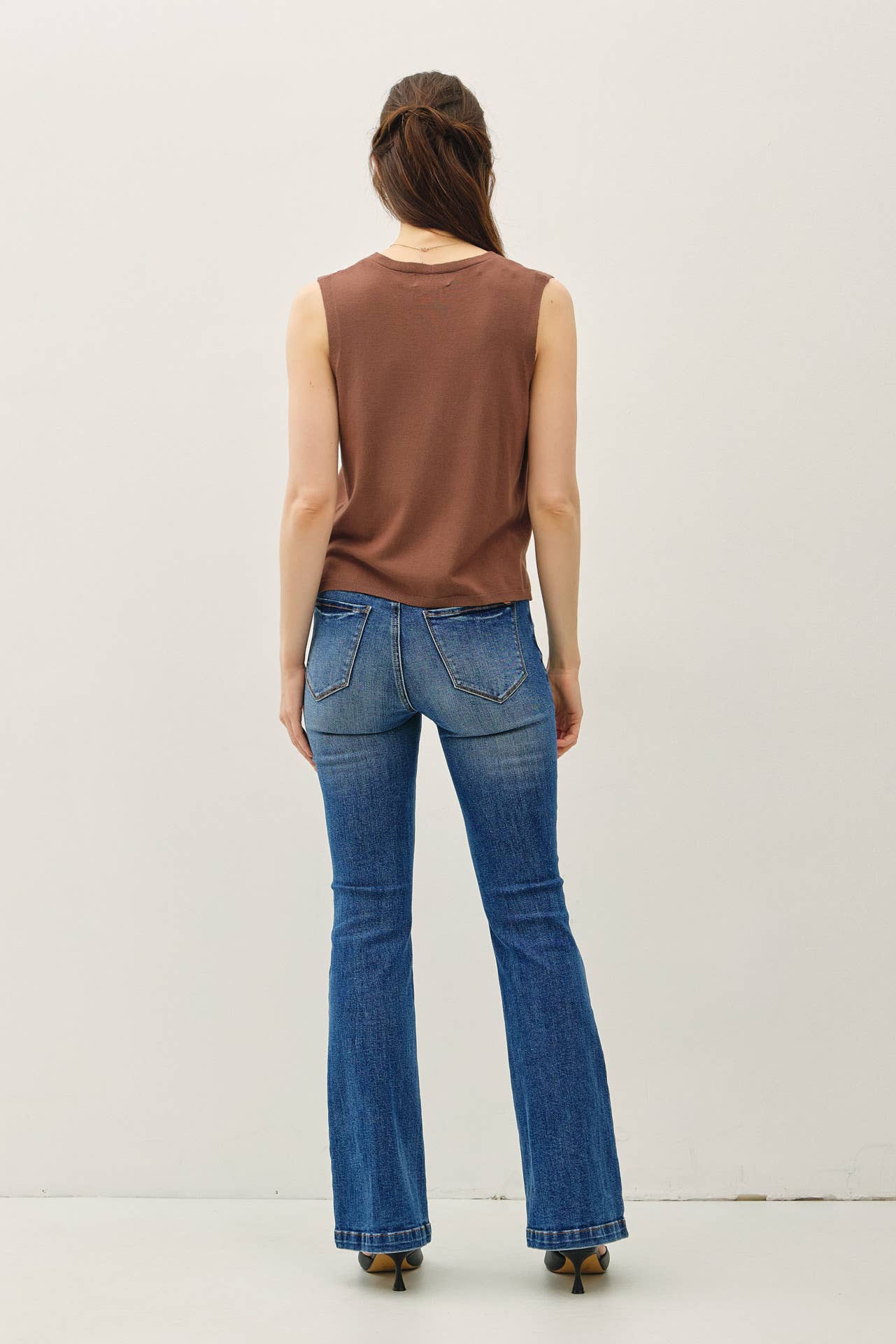 Be Cool - Wholesale Sweater Vest - Women's - BOXY CUT BUTTON UP V-NECK SWEATER VEST 2