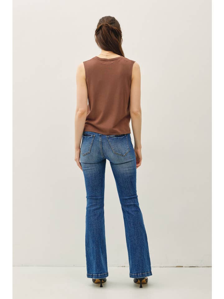 Be Cool - Wholesale Sweater Vest - Women's - BOXY CUT BUTTON UP V-NECK SWEATER VEST 2