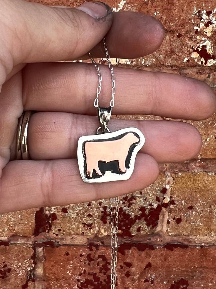 Show Steer/Heifer Pendant for wholesale by Cactus Rose Studios