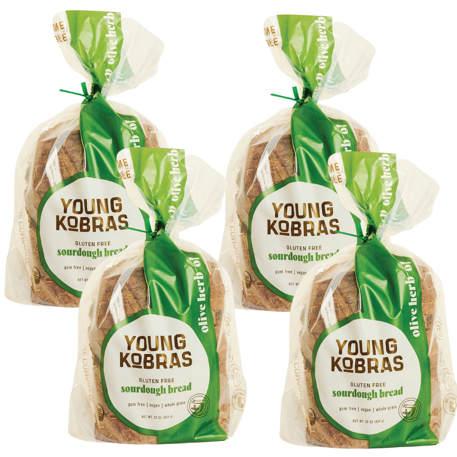 Young Kobras - Wholesale Bread/Tortilla - 4 Gluten-Free Sourdough Loaves (sliced)9