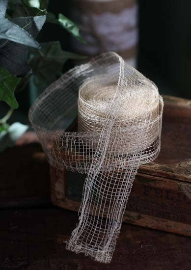 Factory Direct Craft - Wholesale Ribbon - Gift Wrapping - Natural Sinamay Woven Mesh Ribbon - Select Size2