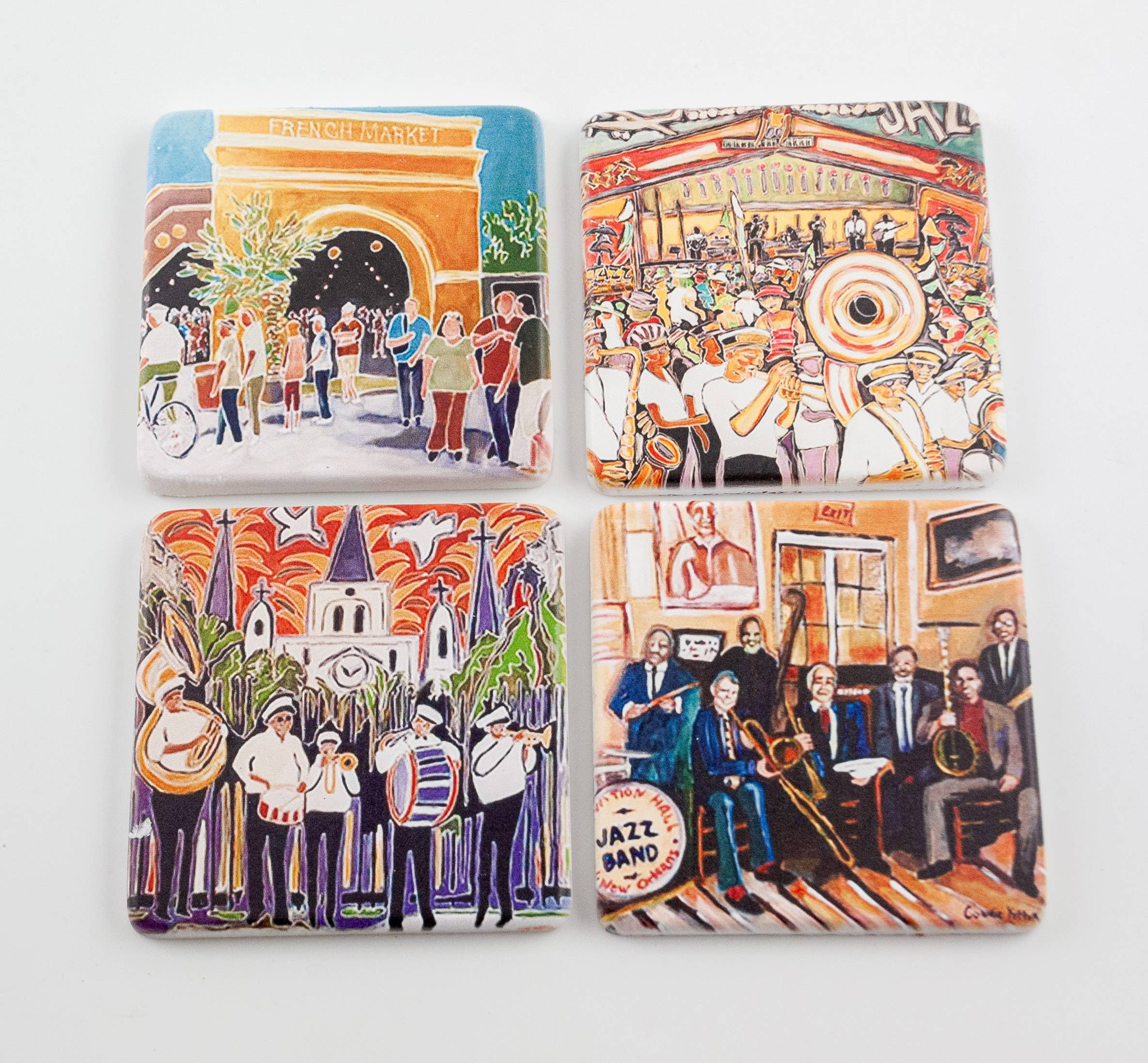 THE PARISH LINE - Wholesale Coasters - Coaster Set - New Orleans by Connie K.