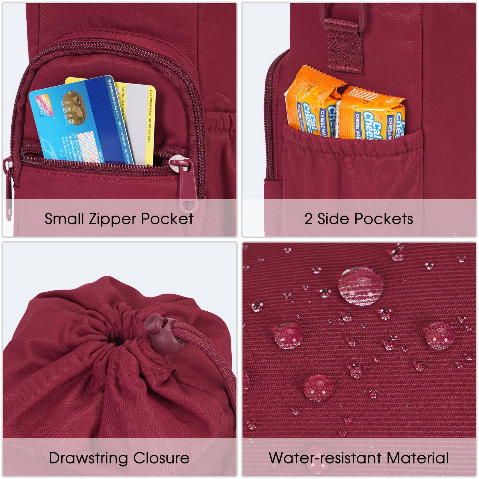 wandf - Wholesale Bottle Rack/Holder - Insulated Water Bottle Holder with Strap and Phone Pocket55