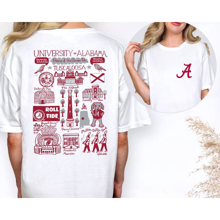 Alabama Collage Tee for wholesale by Pocketful of Prints