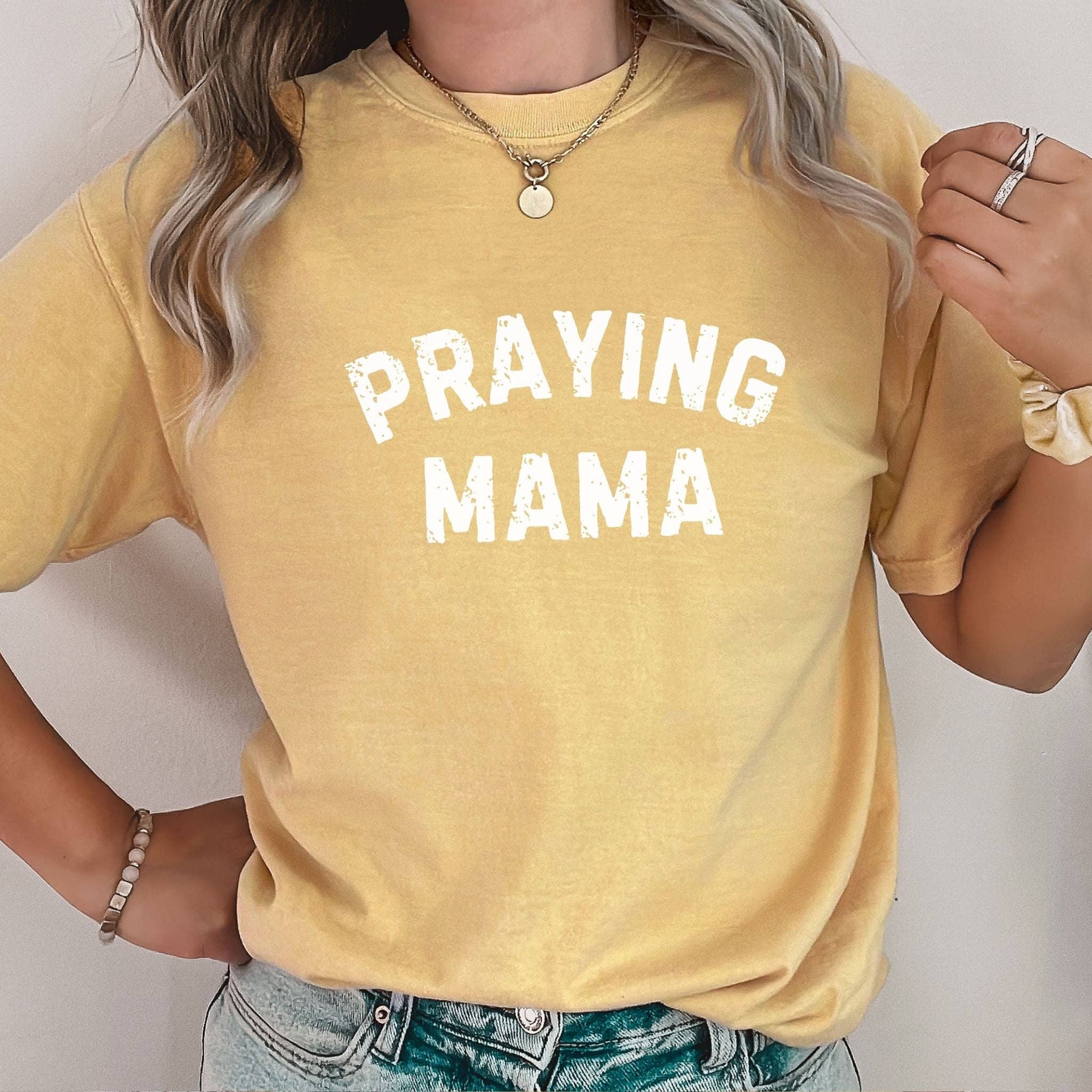 Hey Jude Graphic Tees - Wholesale Screen Printed T-Shirt - Women's - Praying Mama Tee1