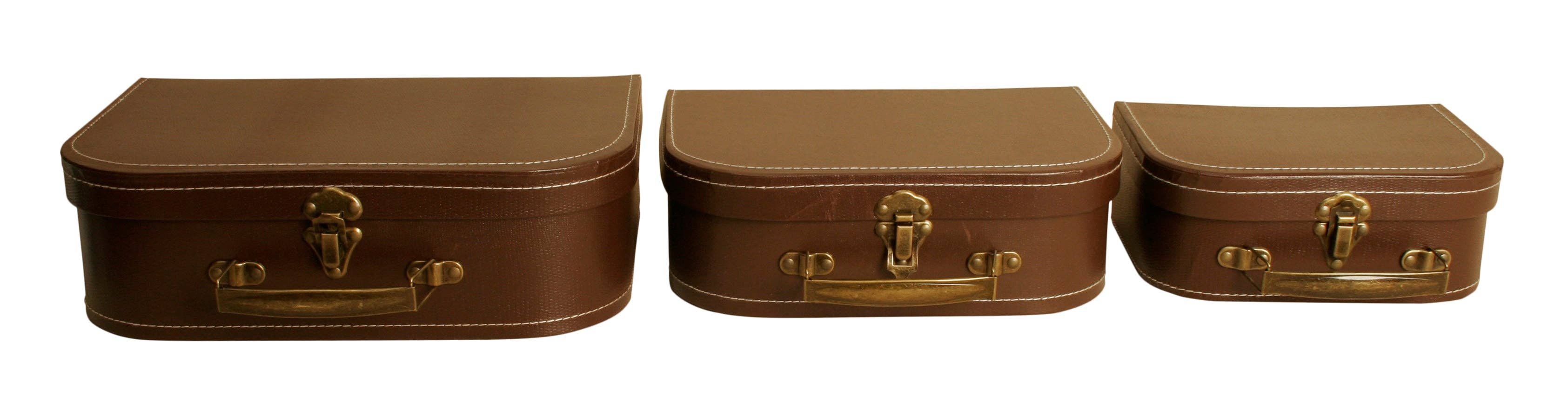 WALD IMPORTS - Wholesale Luggage - Suitcase Set of 3 Brown Paperboard3
