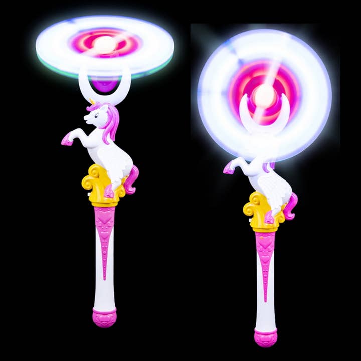 Pagdee Kids Juniors - Wholesale Bubble wand – Child - LightUp Unicorn Spinning Wand For Kids