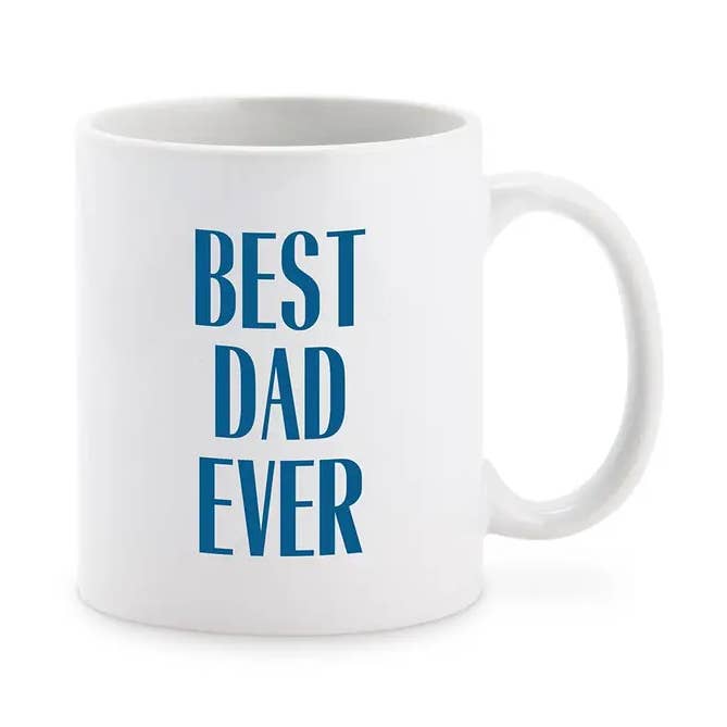 Tasse à café en céramique blanche personnalisée - Best Dad Ever Print pour la vente par Weddingstar Inc.