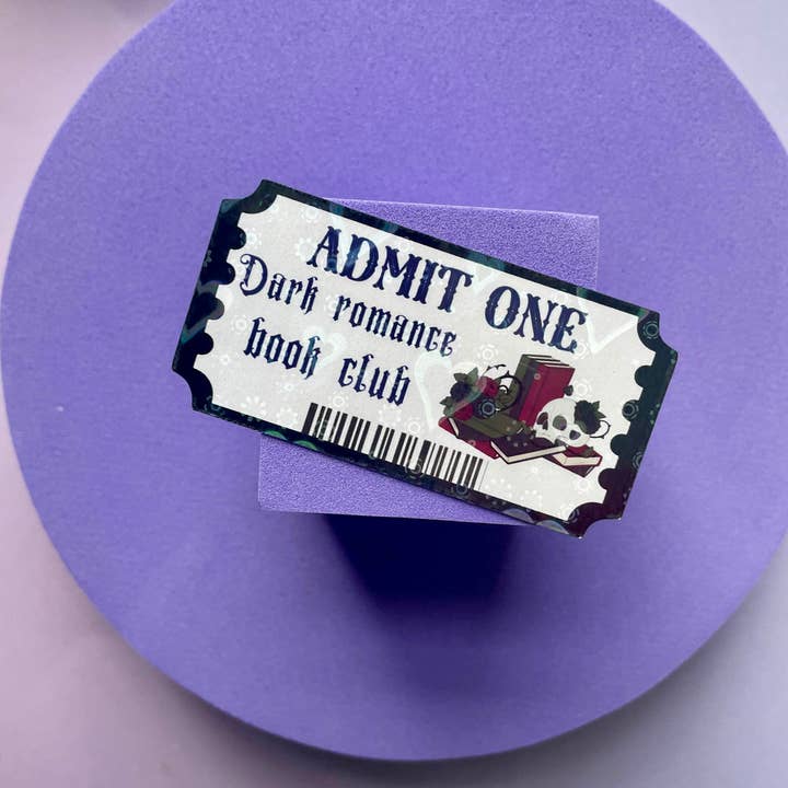 Motleyboo - Wholesale Sticker - Dark romance book club ticket die cut sticker5