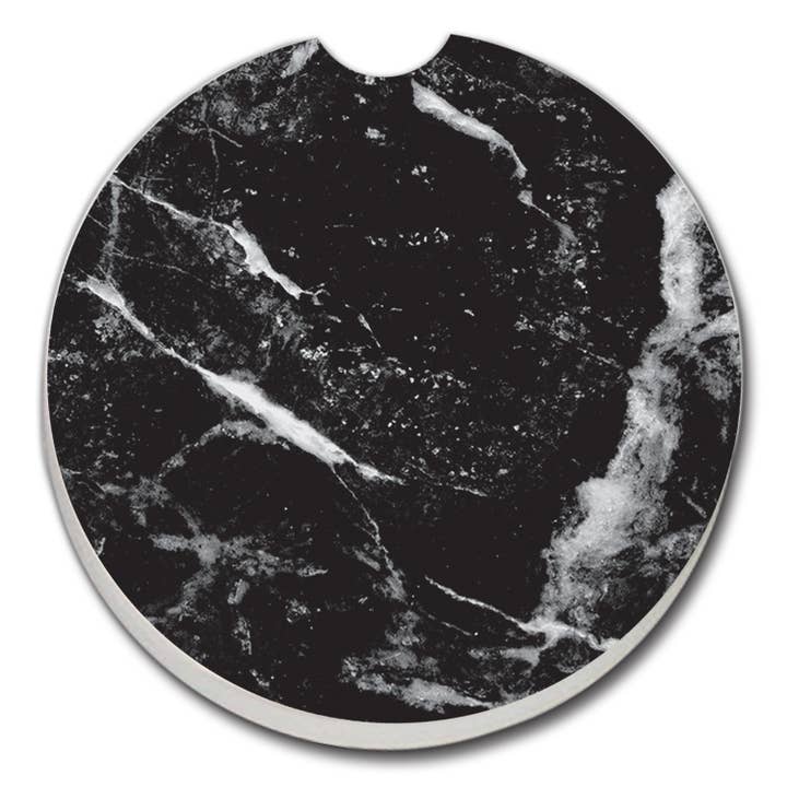 "Black Marble" Stone Car Coaster BULK NO PACKAGING for wholesale by Conimar Promotions