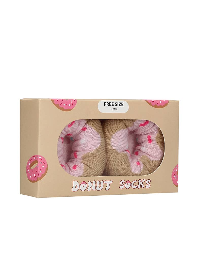 Ohno - Wholesale Socks - Women's - Ohno Gift Items Donut Socks - Pink3