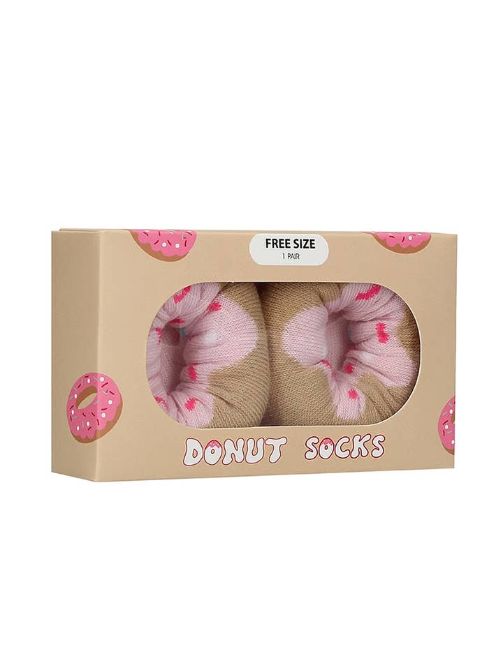 Ohno - Wholesale Socks - Women's - Ohno Gift Items Donut Socks - Pink3