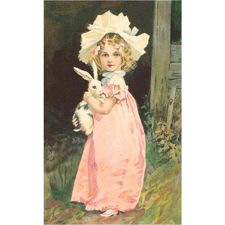 Magnete KF-260 Bambina che Tiene un Coniglio per la vendita all'ingrosso da parte di Found Image Press