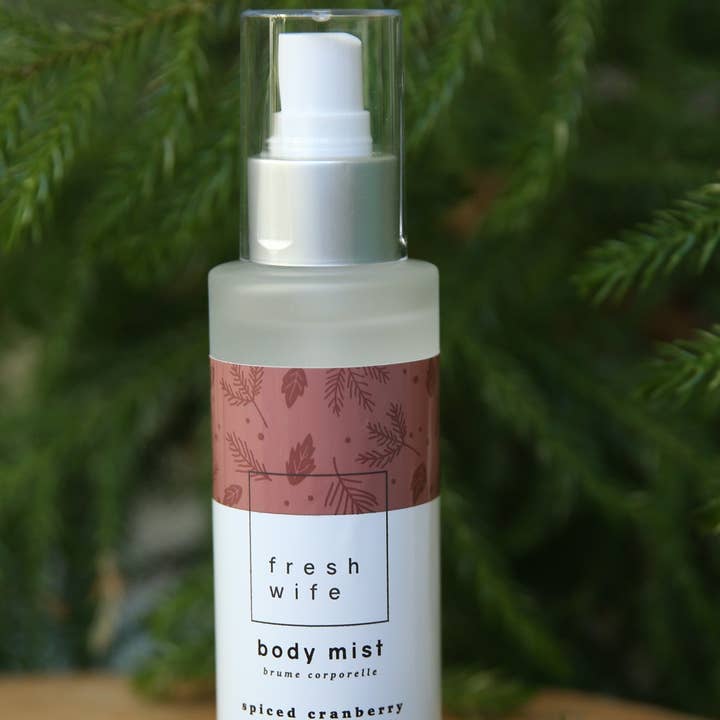 Spiced Cranberry Body Mist for wholesale by The Fresh Wife Soap Company