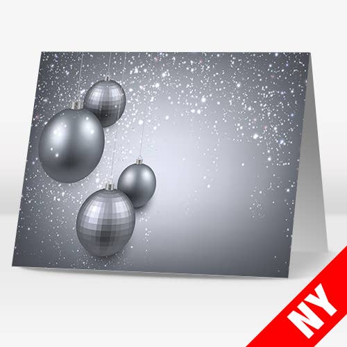 Gray Christmas baubles for wholesale by Kortspecialisten