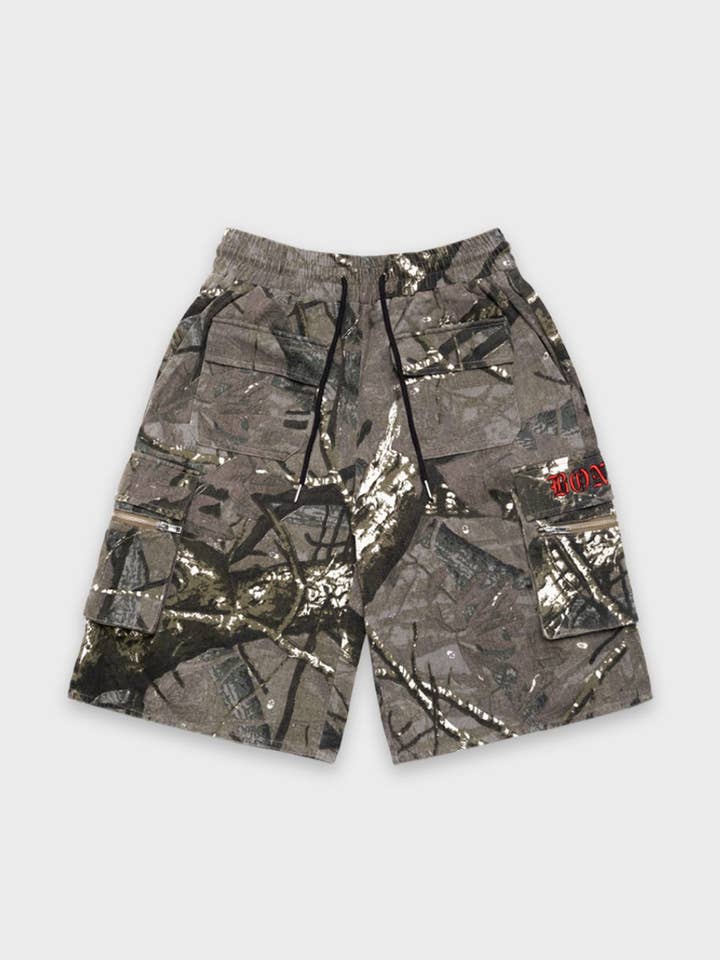 Billy Bones Club - Venta al por mayor Pantalones cortos - Hombre - Jorts Cargo Góticos - Camuflaje Alpino